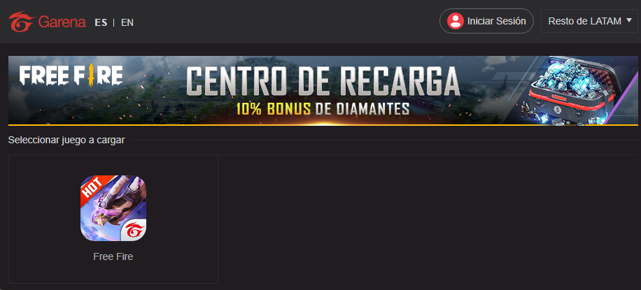 Diamantes Free Fire en Ecuador. Recarga por ID